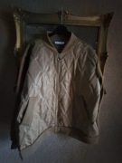 Bluza damska beżowa/karmelowa na zamek bomberka pikowana