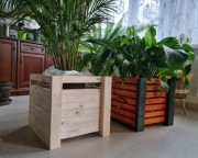 DREWNIANA DONICA SKRZYNKA ogrodowa 40x40x40