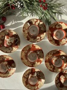 Filiżanki zestaw I poł XIXw ręcznie zdobione 