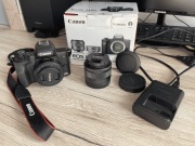 Aparat Canon EOS M50 4K + obiektywy 15-45mm + 22mm Pełny zestaw