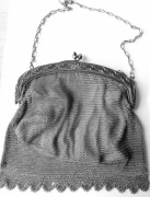 Torebka XIX-XX w. Alpaka Alpacca kolczuga jak srebro.