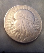 5 ZŁOTYCH 1933 – GŁOWA KOBIETY – II RP – SREBRO – ŁADNY STAN
