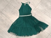 Tiulowa sukienka koktajlowa / stan idealny 