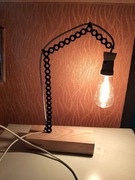 LAMPA OZDOBNA METAL-DREWNO