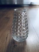 Wazonik Granat w romby Huta Szkła Ząbkowice PRL.