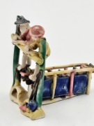 zabytkowa figurka chińska szkliwiona kolekcjonerska shiwan