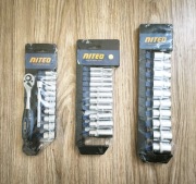 Nowy Zestaw Narzędzi NITEO | Grzechotka 1/4 + Nasadki 1/2 i Głębokie CrV