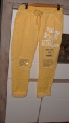 Gnieciuchy żółte spodnie _Napisy -Cekiny kryształki _ r. M/L