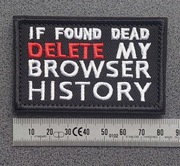 Naszywka Morale Patch- Skasować historię przeglądarki (mocowanie na rzep)