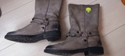 Buty damskie , motor , kowbojki,  skóra szare nr 38