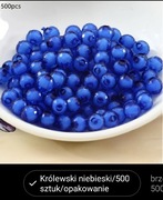 500 sztuk koraliki nowe do nawlekania na żyłkę lub przyszycia nićmi kobalt