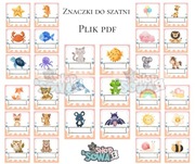 Przedszkole znaczki do szatni, łazienki plik PDF