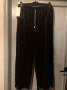 ZARA aksamitne welurowe spodnie szerokie wide leg szwedy casual oversize 