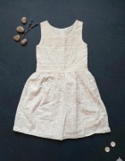 Sukienka GAP biała mini krótka letnia vintage boho S M 36 38 