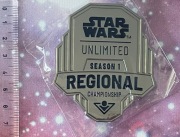 Star Wars Unlimited duża metalowa przypinka Season 1 Regional Championship