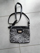 Torebka damska na długim pasku szara panterka