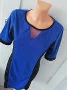 chabrowo niebieska sukienka M L