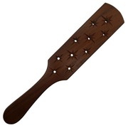 Packa BDSM wykonana z drewna lapacho. Gwiazdki świetnie się odbijają.