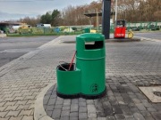 Kosz, koszomyjka pojedyncza stacja paliw