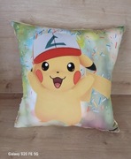 Pikachu pokemon poduszka dekoracyjna welurowa 40x40