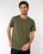 Klasyczny Tshirt męski  w kolorze zielonym, wojskowym