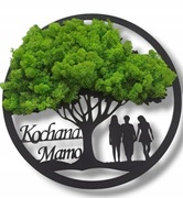 Drzewko Kochana Mamo z chrobotkiem reniferowym 