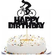 Topper piker 1 szt na tort urodzinowy Rower 