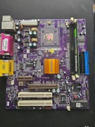 Płyta główna ECS K7SEM Socket A + AMD Duron + RAM | DO NAPRAWY | Retro