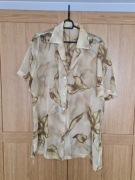 Półtransparentna koszula mgiełka w liście boho vintage - XL