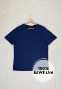 Granatowa koszulka T-Shirt Allsaints Tonic krótki rękaw L slim fit