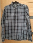 Koszula męska H&M (rozmiar S, długi rękaw, niebieska, krata)