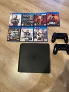 Play Station 4 slim 500 GB + pady + gry