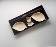 Zestaw do Sushi Pałeczki i Ceramiczne Podstawki Liście Prezent