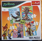 Puzzle Zwierzogród.  4 w 1 , Trefl