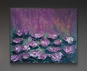 "Po drugiej stronie deszczu" oryginalny obraz akrylowy na tekturze z cert.