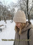 Czapka Damska MERINO Ręcznie Robiona | Zimowa Beanie Handmade