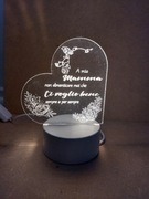Lampka Nocna Biurkowa w Kształcie Serca 3D LED USB Prezent dla Mamv Włoskie