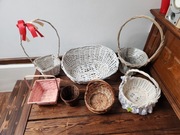 KOSZYK WIKLINOWY ZESTAW 7 SZTUK KOSZYKOW WIKLINOWYCH KOSZ WIELKANOCNY