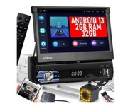 Radio 1din Android 13 z kamerą cofania pen drive i blut. i GPS