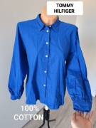 Tommy Hilfiger Niebieska Koszula 100% Bawełna 40 L Casual Chic Old Money