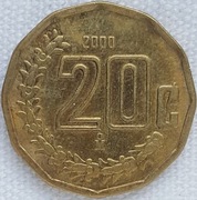 Meksyk 20 centavos 2000, KM#548
