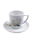 Lubiana zestaw 12 filiżanek ze spodkiem magnolia 200ml