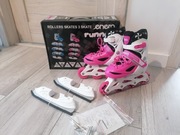 Łyżworolki /łyżwy enero 4w1 rozm 30-33 różowe