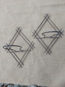 Dwa Kwietniki naścienne  metalowe, vintage