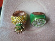 Komplet pierścionków - owoce