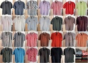 Mega Paka koszul męskich 27 sztuk różne kolory M krótki rękaw