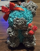 Miś Rękodzieło z Kwiatów 