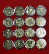 2 zł okolicznościowe pełen zestaw 16 szt Herby Województw w Polsce 