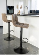 2 Nowe hokery stołki barowe opuszczane jasno brązowe cena za 2szt