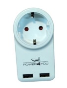 SCHWAIGER USB adapter do ładowania obracany o 360°